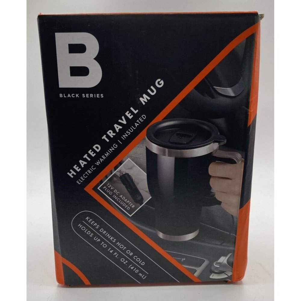 Black Series Heated Travel Mug 14 OZ. Hot or Cold NIB